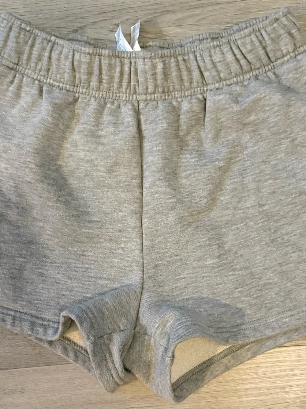 Women's Gray Elastic Waist Casual Shorts